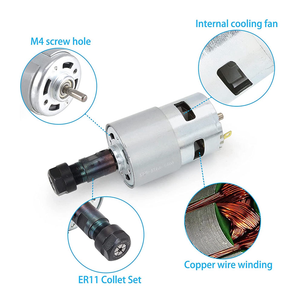 Motor DC Multifungsi CNC 775 M - Cnc Spindle Motor ulasan dan harga